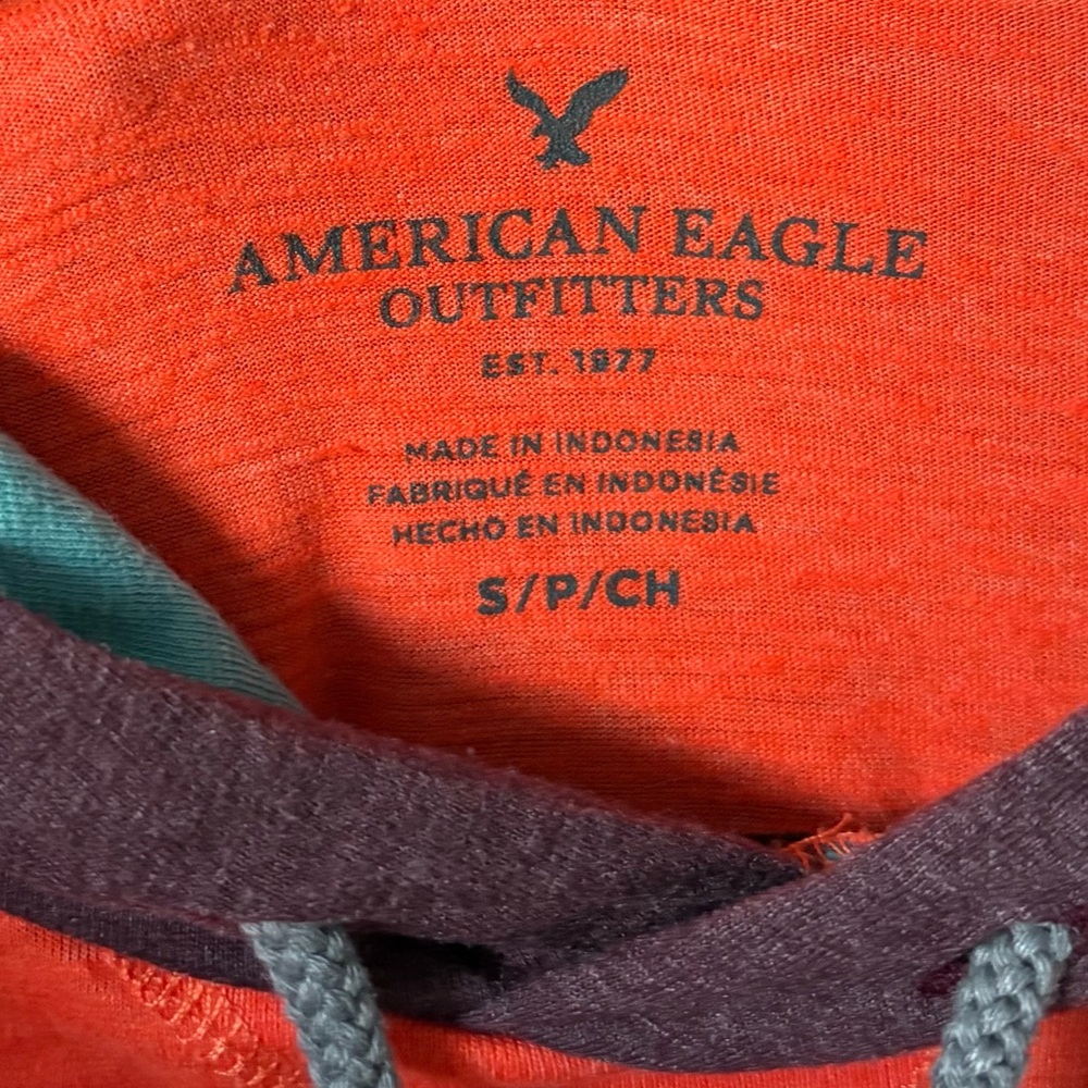 American Eagle Outfitters Men’s Colour Block Pullover Hoodie/Sweatshirt Size S - Picture 4 of 8